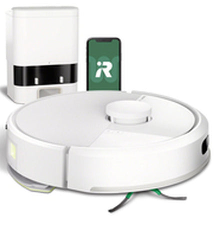 iRobot robot stofzuiger in actie, schoonmaakt vloeren in huis met compact design for efficient vacuuming and floor maintenance