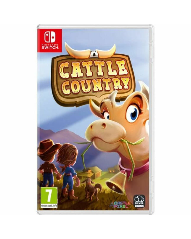 Just For Games Cattle Country Switch video game cartridge for Plug & Play console, featuring colorful farm scene artwork.