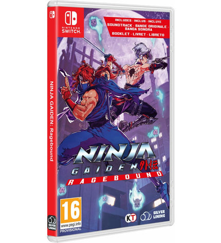 Nintendo Switch videogame by Just For Games, plug-and-play electronic game console with colorful game cartridge and packaging.