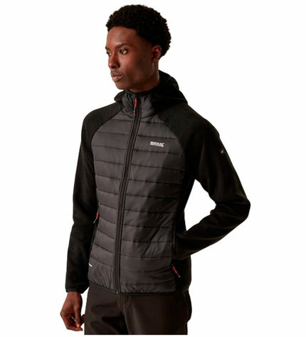 Black Regatta Newhill Hybrid men's sports and outdoor jacket, designed for watersport activities, with a sleek, functional look.