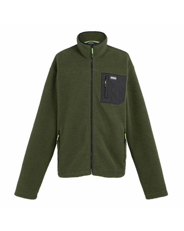Men's Regatta Frankie fleece lining jacket in khaki, ideal for outdoor camping and hiking activities.