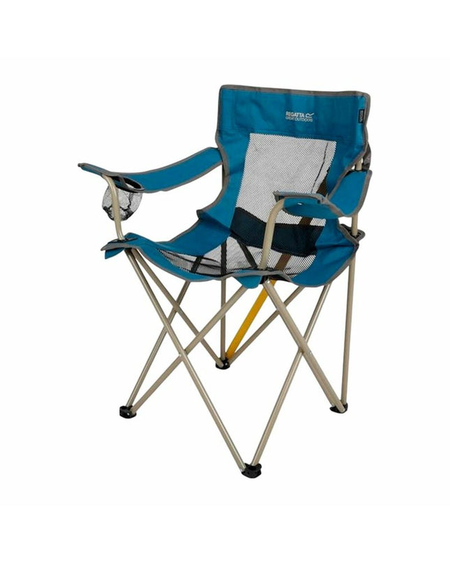 Blue Regatta folding chair for outdoor activities, camping, and hiking, lightweight and portable for easy outdoor seating.