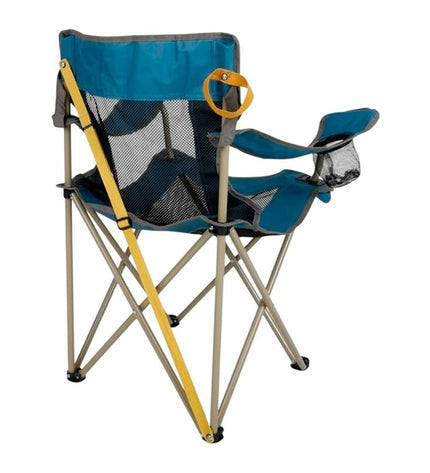 Blue Regatta folding chair for outdoor activities, lightweight and portable, ideal for camping and hiking.