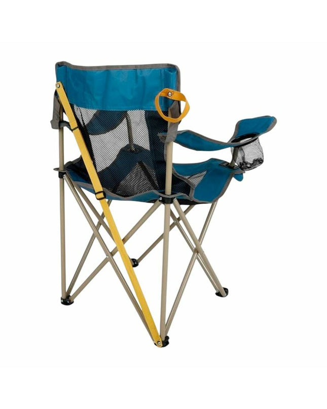 Blue Regatta folding chair for outdoor activities, lightweight and portable, ideal for camping and hiking.