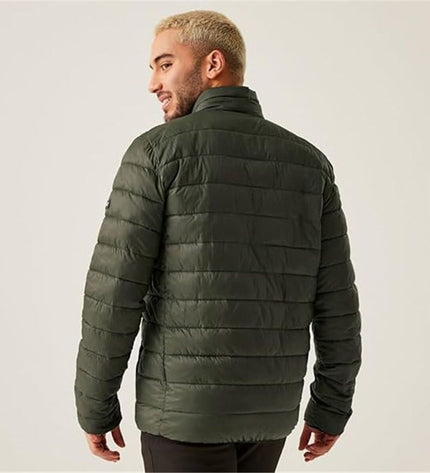 Men’s Regatta Marizion sport jacket for outdoor activities, shown in navy with front zip and adjustable hood.