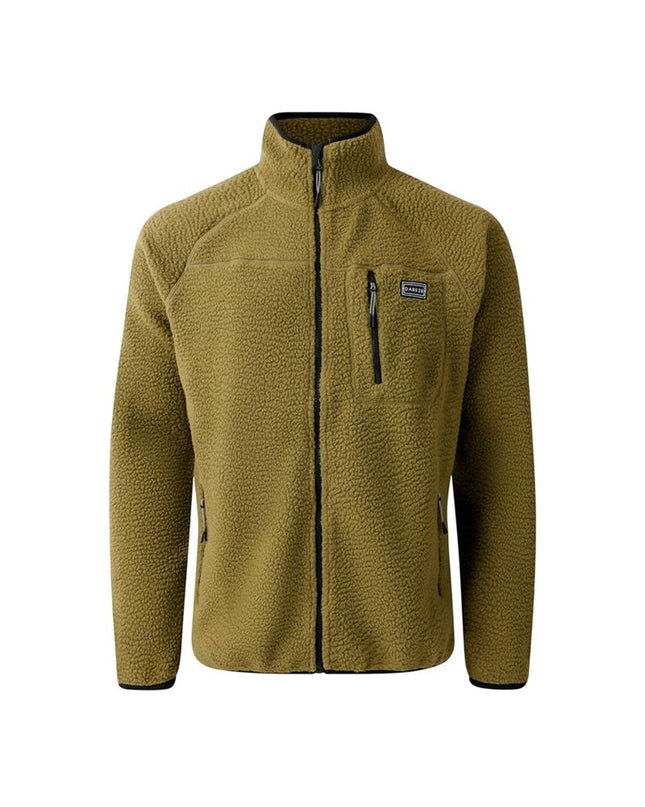 Dare 2b Camber fleece jacket for men with green fleece lining, ideal for outdoor camping and hiking activities.