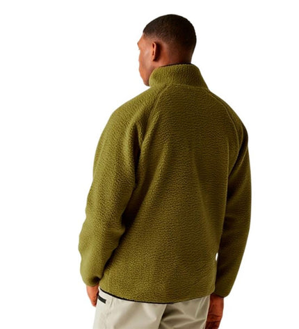 Green Dare 2b Camber fleece lining for men, suitable for outdoor activities like camping and hiking, featuring soft fleece material.