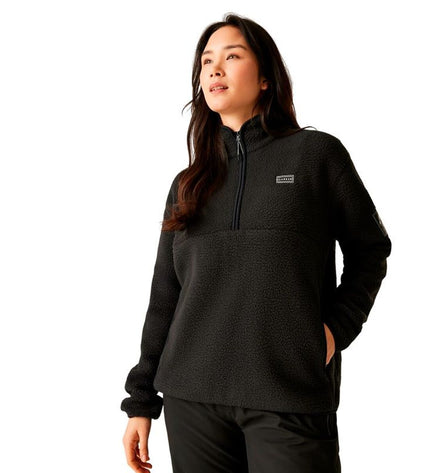 Dare 2b Slide Out fleece vest in zwart, women's outdoor fleece with soft interior for camping and hiking activities.