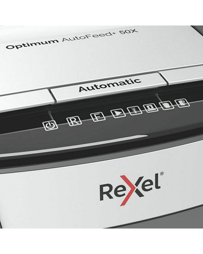 Rexel Optimum AutoFeed 50X paper shredder with 20-liter bin, office electronics and stationery for secure document destruction