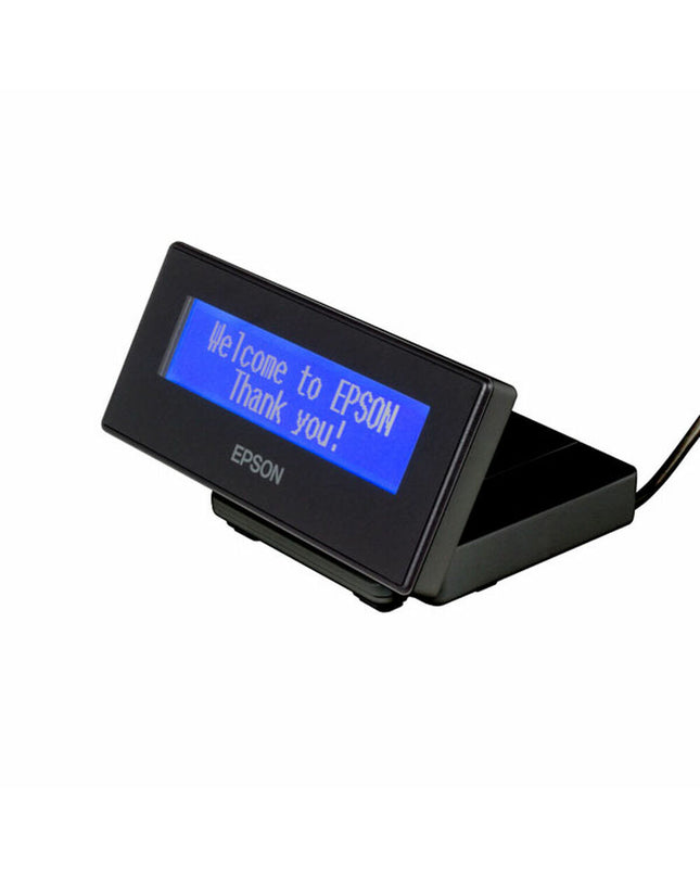 Epson DM-D30 TPV display showing a sleek, compact electronic monitor used for point of sale and retail applications.
