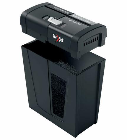 Rexel Secure X8 paper shredder for office use, compact electronic office tool with secure shredding capabilities