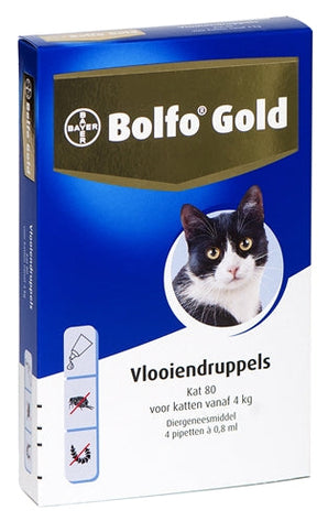 BOLFO GOLD Cat Flea Drops 80 4 Pipettes