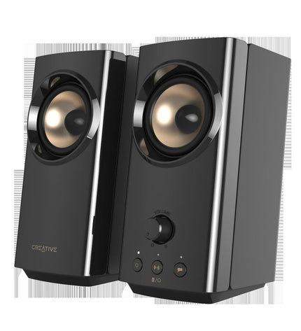 Creative T60 black speakers with 30W power, featuring modern design, compact audio speakers from Creative Technology.