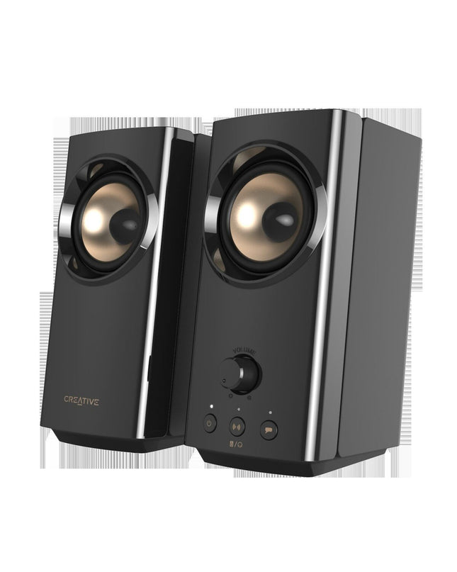 Creative T60 black speakers with 30W power, featuring modern design, compact audio speakers from Creative Technology.