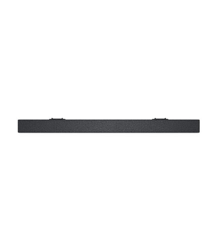 Dell Soundbar DELL-SB521A, sleek black audio speaker for enhanced TV and computer sound, with compact design and connection ports.