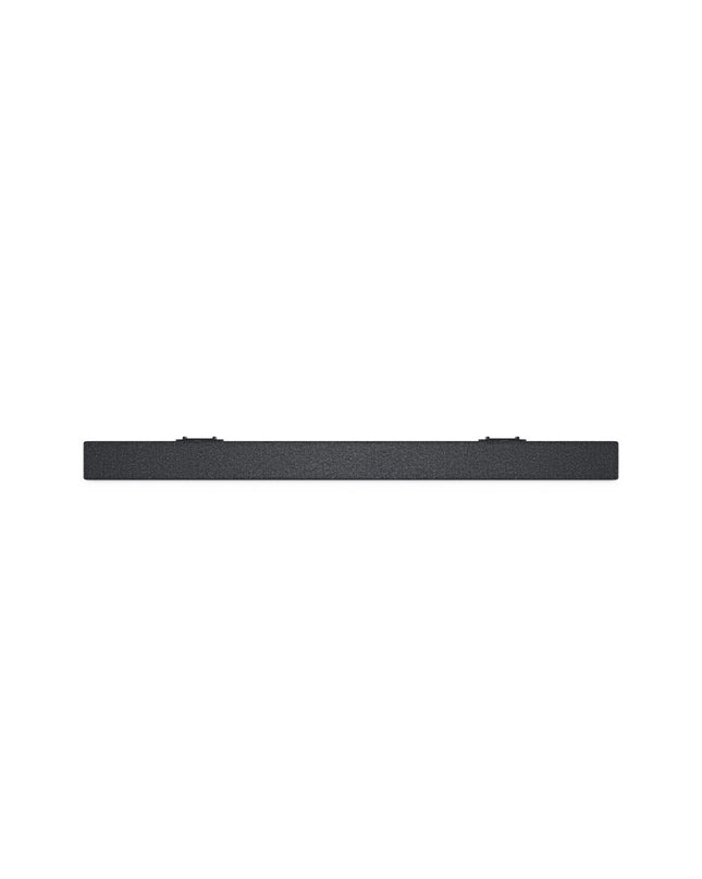 Dell Soundbar DELL-SB521A, sleek black audio speaker for enhanced TV and computer sound, with compact design and connection ports.