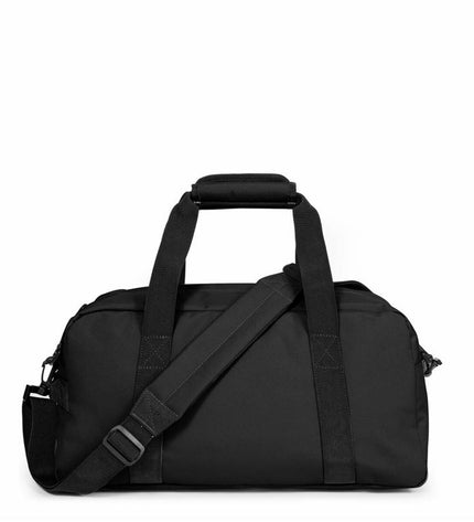 Black Eastpak sports and outdoor duffel bag, one size, with sturdy handles and zippered main compartment.