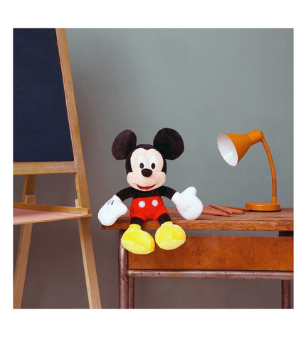 Soft plush Mickey Mouse toy, 35 cm tall, from Plushe Beest, featuring classic Disney character design and bright colors.