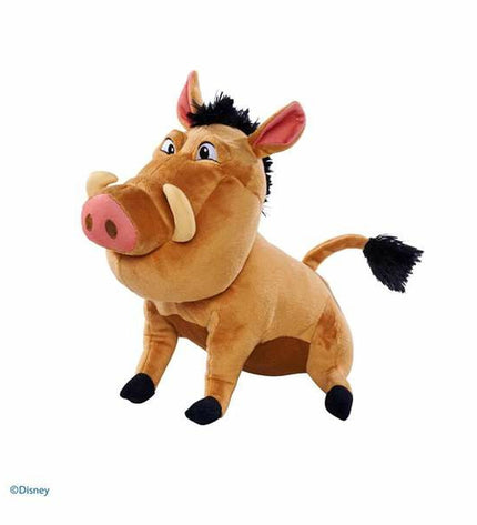 Soft plush Pumba toy from The Lion King, 25 cm in brown, featuring detailed plush fabric and character design.