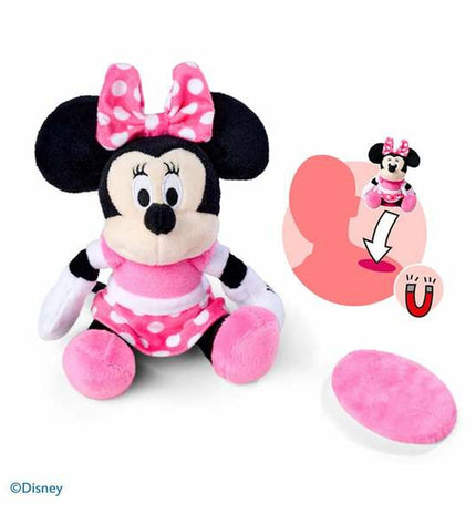 Soft Smoby Minnie knuffel, 12 cm plush toy featuring Minnie Mouse from Disney, ideal for cuddling and play.