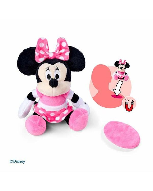Soft Smoby Minnie knuffel, 12 cm plush toy featuring Minnie Mouse from Disney, ideal for cuddling and play.