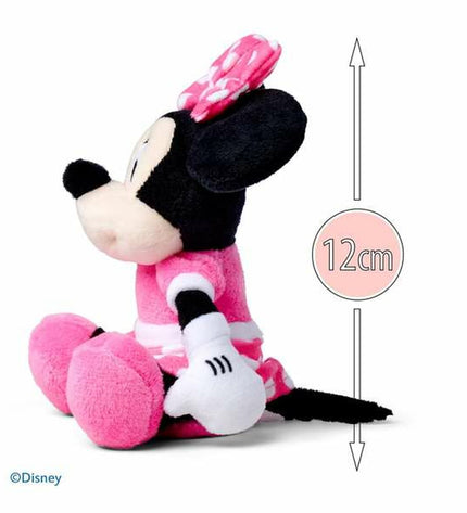 Soft Smoby Minnie plush toy, 12 cm, featuring pink and yellow colors, designed for cuddling and play as a cute stuffed character.