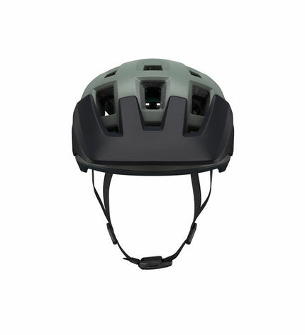 Lazer Coyote KinetiCore adult bike helmet in dark green, designed for sport and outdoor cycling, with ventilation and secure fit.