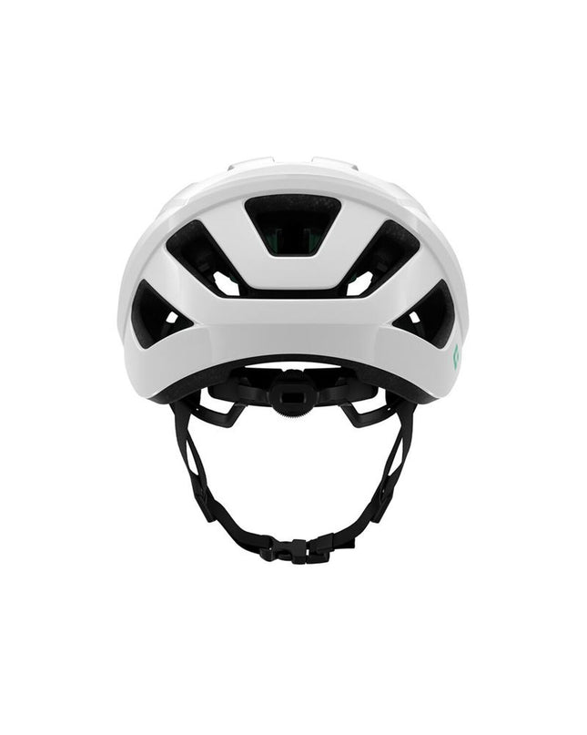 White Lazer Tonic KC CE-CPSC adult bike helmet for cycling, size 56 cm, with aerodynamic vents and secure strap system.