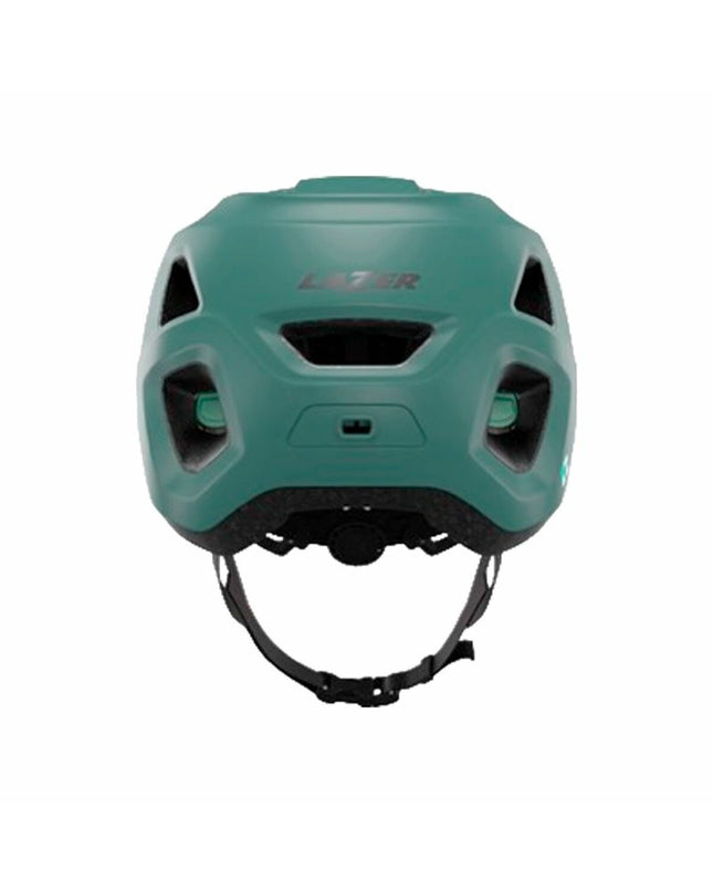 Blue Lazer Lupo Kineticore adult bike helmet, sport outdoor cycling gear, one size 55-61 cm, shown on a model.