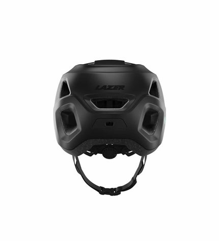 Black Lazer Finch KC adult cycling helmet, one size 50-56 cm, with adjustable straps and aerodynamic design for outdoor riding.