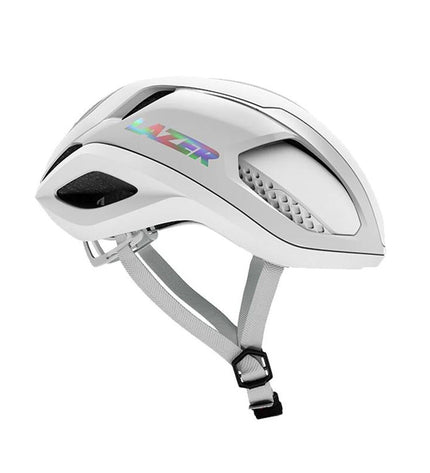 White Lazer Vento KC CE-CPSC adult bike helmet for cycling, featuring a sleek sport design and ventilation.