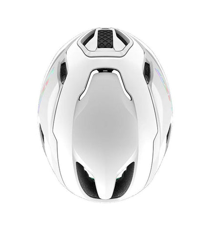 White adult Lazer Vento KC bike helmet for road cycling, sport and outdoor riding, with sleek aerodynamic design.