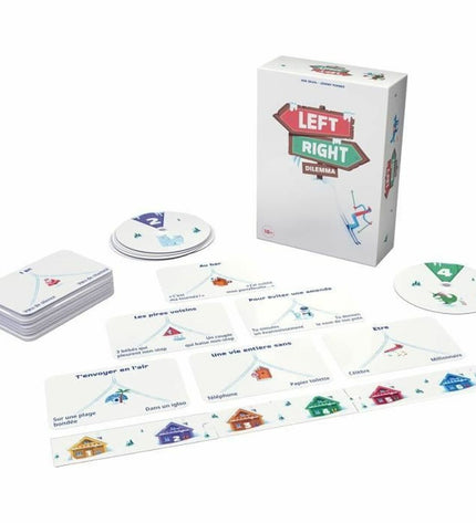 Asmodee board game with colorful game pieces and card components, perfect for family and friends' game night.