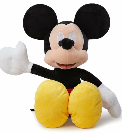 Soft Mickey Mouse plush toy, 120 cm tall, from Disney, with detailed facial features and classic Mickey design.