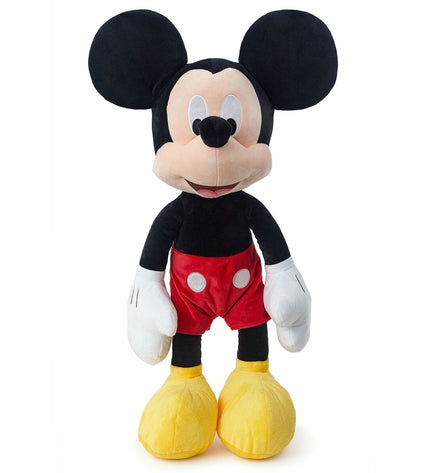 Soft Mickey Mouse plush toy, 120 cm tall, made of plush fabric, featuring classic Mickey Mouse design for children’s play and cuddling.