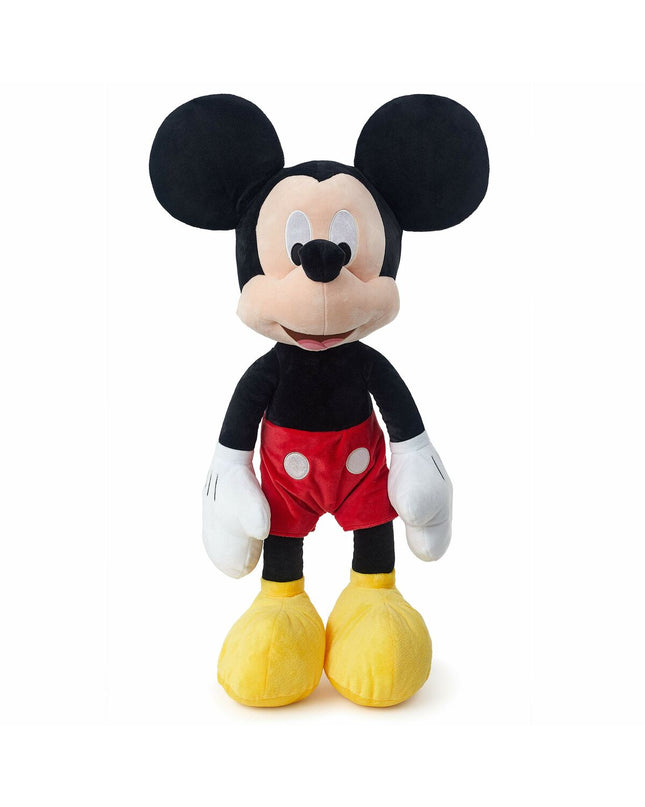 Soft Mickey Mouse plush toy, 120 cm tall, made of plush fabric, featuring classic Mickey Mouse design for children’s play and cuddling.