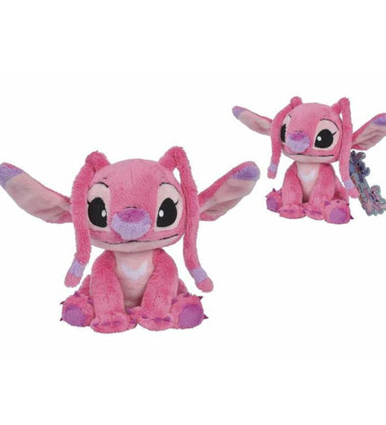 Pink Stitch Knuffel Stitch 25 cm, soft plush toy from the Stitch brand, shown lying on a surface with detailed stitching.
