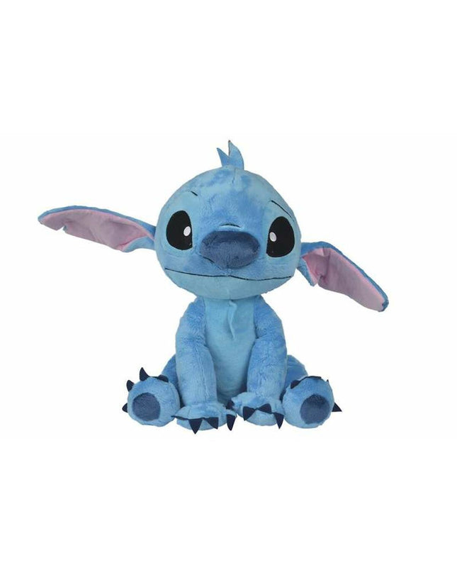 Soft blue Stitch plush toy, 50cm tall from Stitch brand, lying on a white surface, perfect for cuddling and play.