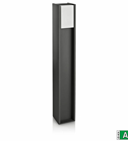 Philips outdoor garden marker in anthracite aluminum and plastic, warm white LED light, 12.1 x 80.2 x 12.1 cm, 4000K color temperature