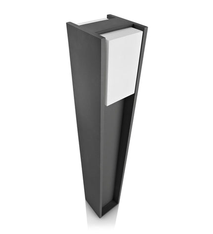 Philips outdoor garden marker in anthracite aluminum and plastic, warm white 2700K, measuring 12.1 x 80.2 x 12.1 cm.