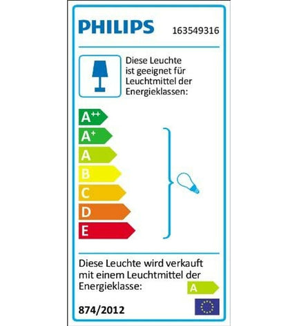 Philips outdoor garden decorative marker in anthracite, aluminum and plastic, warm white light 2700K, 12.1x80.2x12.1 cm