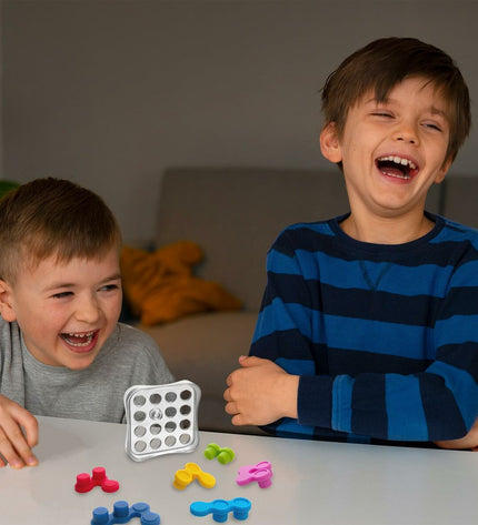 Lúdilo Puzzel Lúdilo, a colorful brain teaser puzzle toy designed for children, with interlocking pieces and vibrant colors.