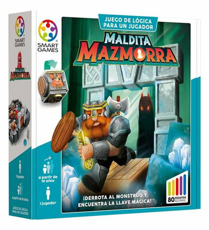 Lúdilo bordspel with colorful game pieces and card components, designed for fun family and friends game nights.
