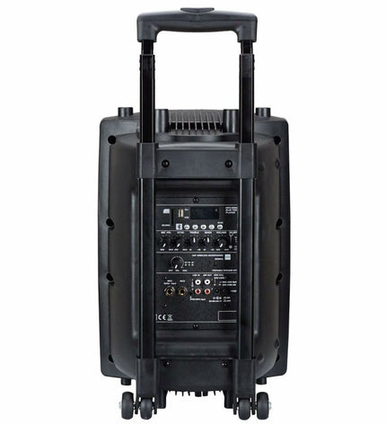 Ledwood PORT8UHF-BT speakers in black with control panel and Bluetooth connectivity, part of audio and hi-fi electronic equipment.