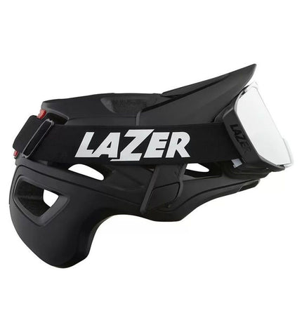 Black Lazer Jackal MIPS adult bike helmet for cycling, featuring sport and outdoor design with safety features.