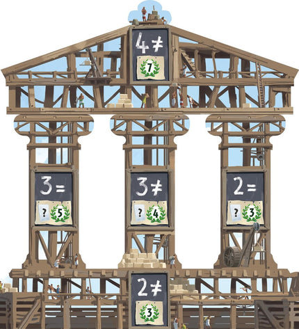 Asmodee 7 Wonders: Architects board game with colorful cards and game pieces for family and strategy gameplay.