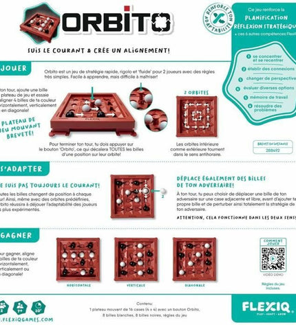 Asmodee Orbito board game with colorful game pieces and game board for fun family gameplay.