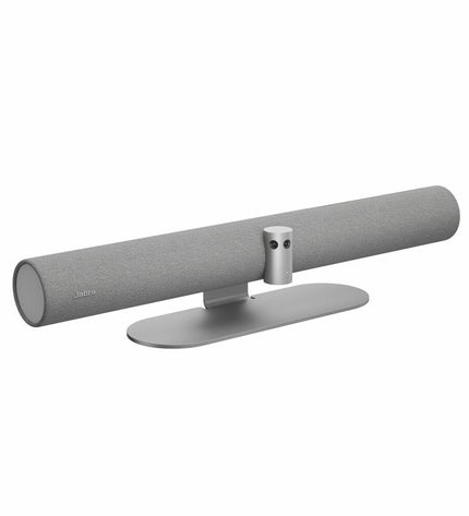 Jabra 8201-231 4K Ultra HD gray videocamera with lens, display screen, and control buttons for high-quality video recording.