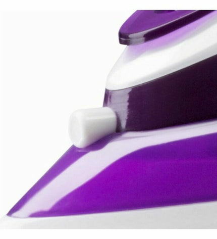 Haeger Pro Glider 2600W steam iron with adjustable steam control and ergonomic handle for efficient clothing ironing.
