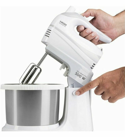Haeger mixer-kneder with 2L bowl, 500W electric kitchen appliance for mixing and blending in the home kitchen.
